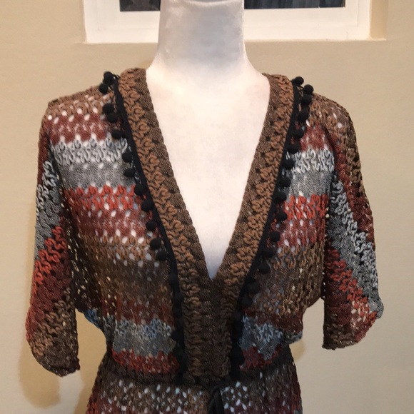 Eva Mendes For New York & Company Maxi Swim Dress Cover Up Earth Tones-Size XS - Picture 2 of 11